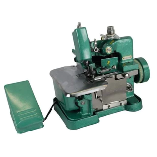 Máquina de costura semi industrial overlock FOX GN1-6D portátil verde 220V