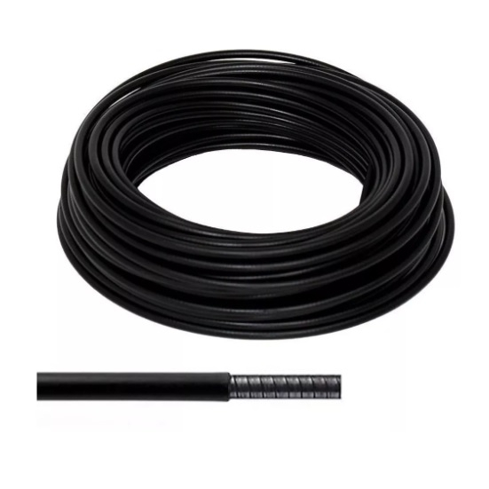 Conduite Espiral Com Teflon de Freio e Marcha Bike Rolo 20 Metros Preto