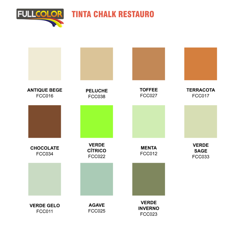 Tinta Chalk Restauro Fullcolor 100ml (unidade) | Shopee Brasil