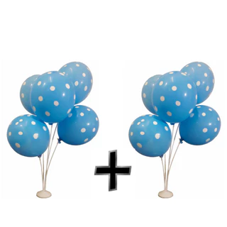 2 Suportes 45cm Para Balão Bexiga Com 5 Varetas - Kit Arranjo de Mesa Para Festa Aniversário