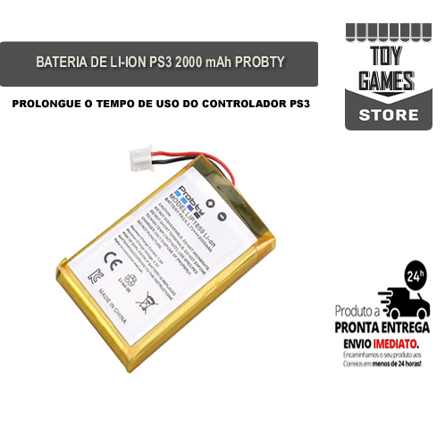 BATERIA CONTROLE PS3 DE LI-ION 2000 mAh PROBTY