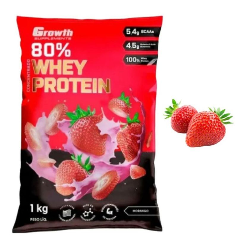 Whey Protein Concentrado Growth - 1kg | Shopee Brasil