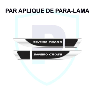 Par Aplique De Paralama Vw Saveiro Cross Resinado Premium