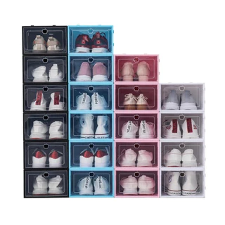 Kit 6 Caixas Organizadora Guardar Tรชnis Sapato De Plรกstico