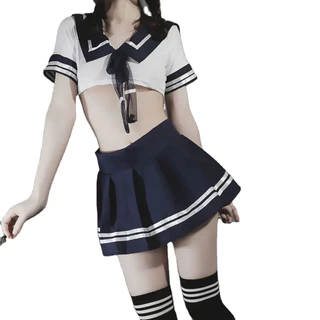 Fantasia Adulto Feminino Cosplay Sexy Estudante Japonesa Não Acompanha Meia