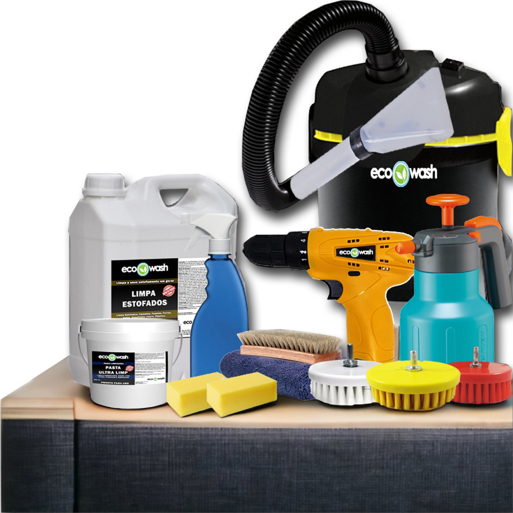 Kit De Produtos Para Lavagem A Seco De Estofados, Lava Sofá