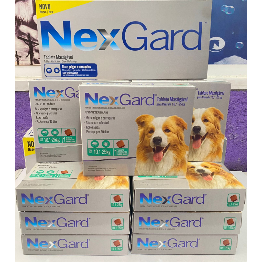 NEXGARD ORIGINAL Antipulgas e Carrapatos 10,1kg a 25kg (G) - CAIXA COM ...