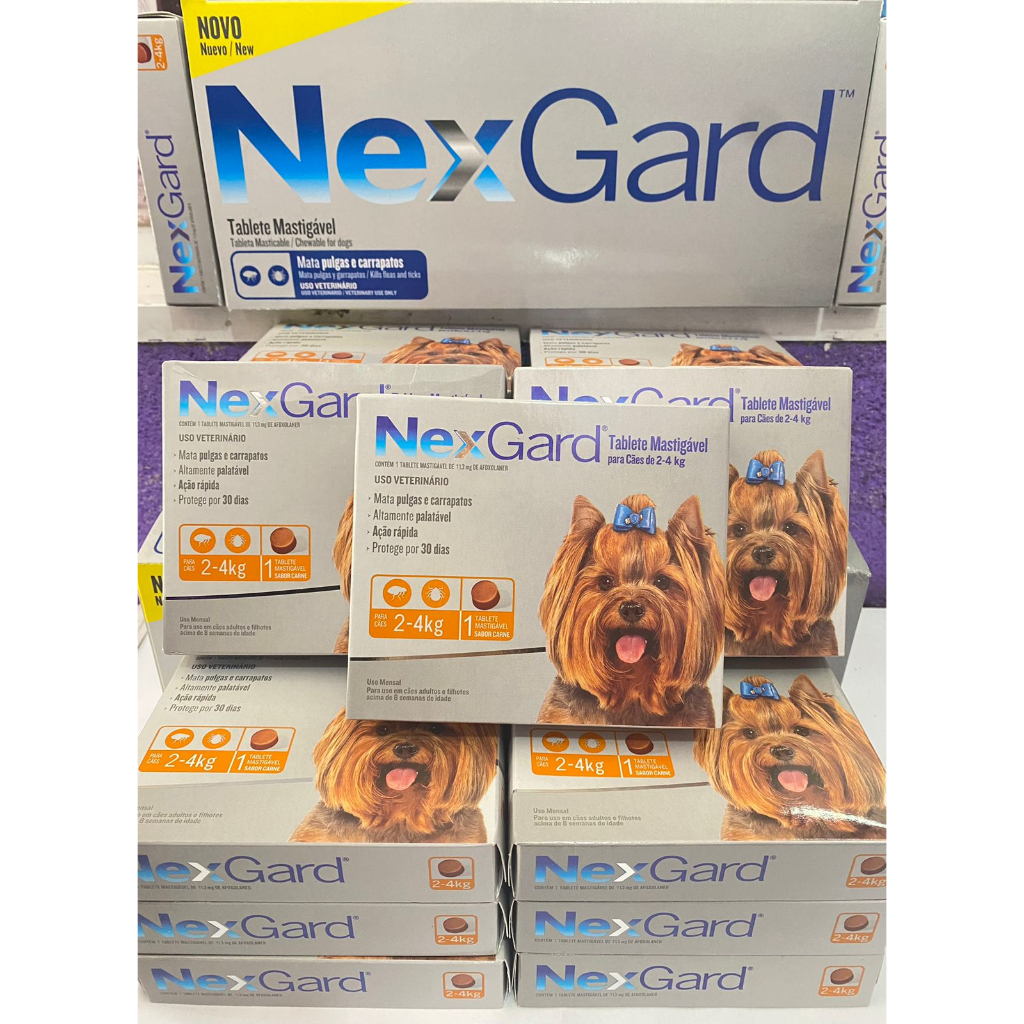 NEXGARD ORIGINAL Antipulgas e Carrapatos 2kg a 4kg (P) - CAIXA COM 1 ...