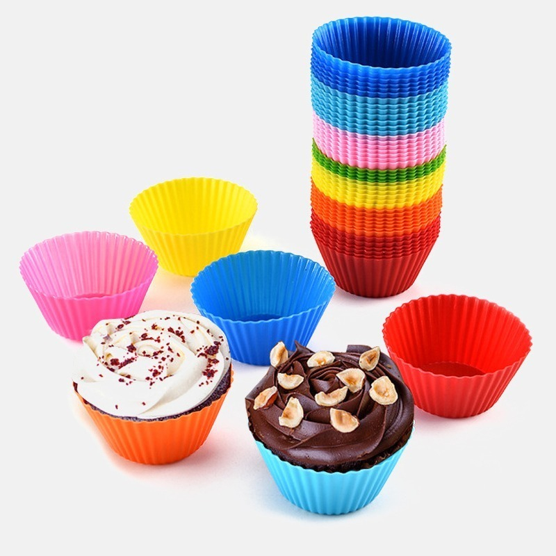 Forminhas Kit 14 Forma Assadeira para Cupcake Mini Muffin Bolinho silicone