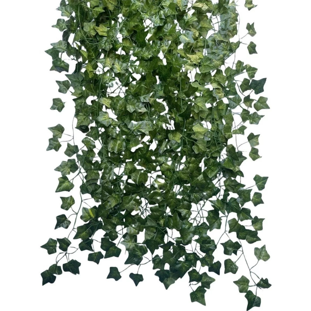 24 Metros Trepadeira Hera Planta Artificial Com 12 Peças