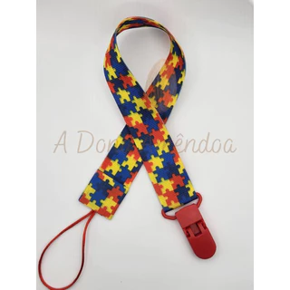 Kit 2 Unidades Prendedor de Chupeta de Fita Autismo em Oferta na Shopee