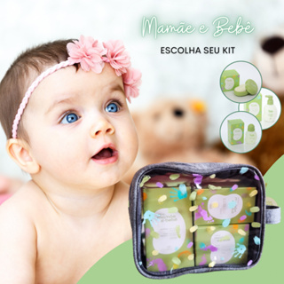 Natura Kits Mamãe e Bebê Colônia Sabonetes Lenços Umedecidos Shampoo Condicionador Nécessaire