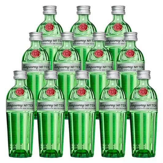 Kit 12Un Gin Tanqueray Ten Mini 50ml | Shopee Brasil