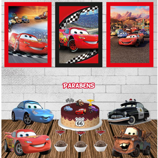 Decoração de bolo Cars Relâmpago McQueen - 4 unid. por 12,00 €