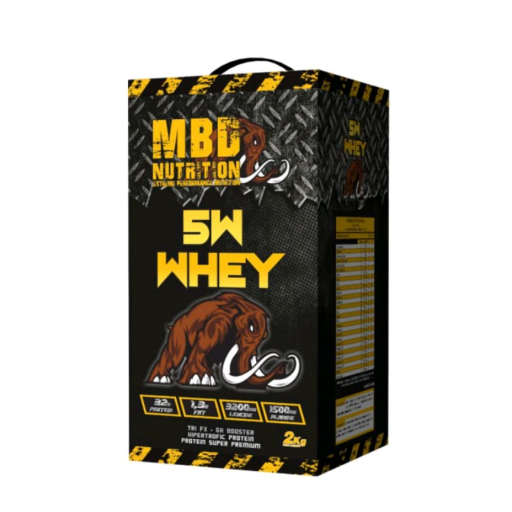 Whey Protein 5W MBD Nutrition 2kg PROTEÍNA CONCENTRADA E ISOLADA