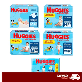 Fralda Descartável Huggies Tripla Proteção Todos os Tamanhos