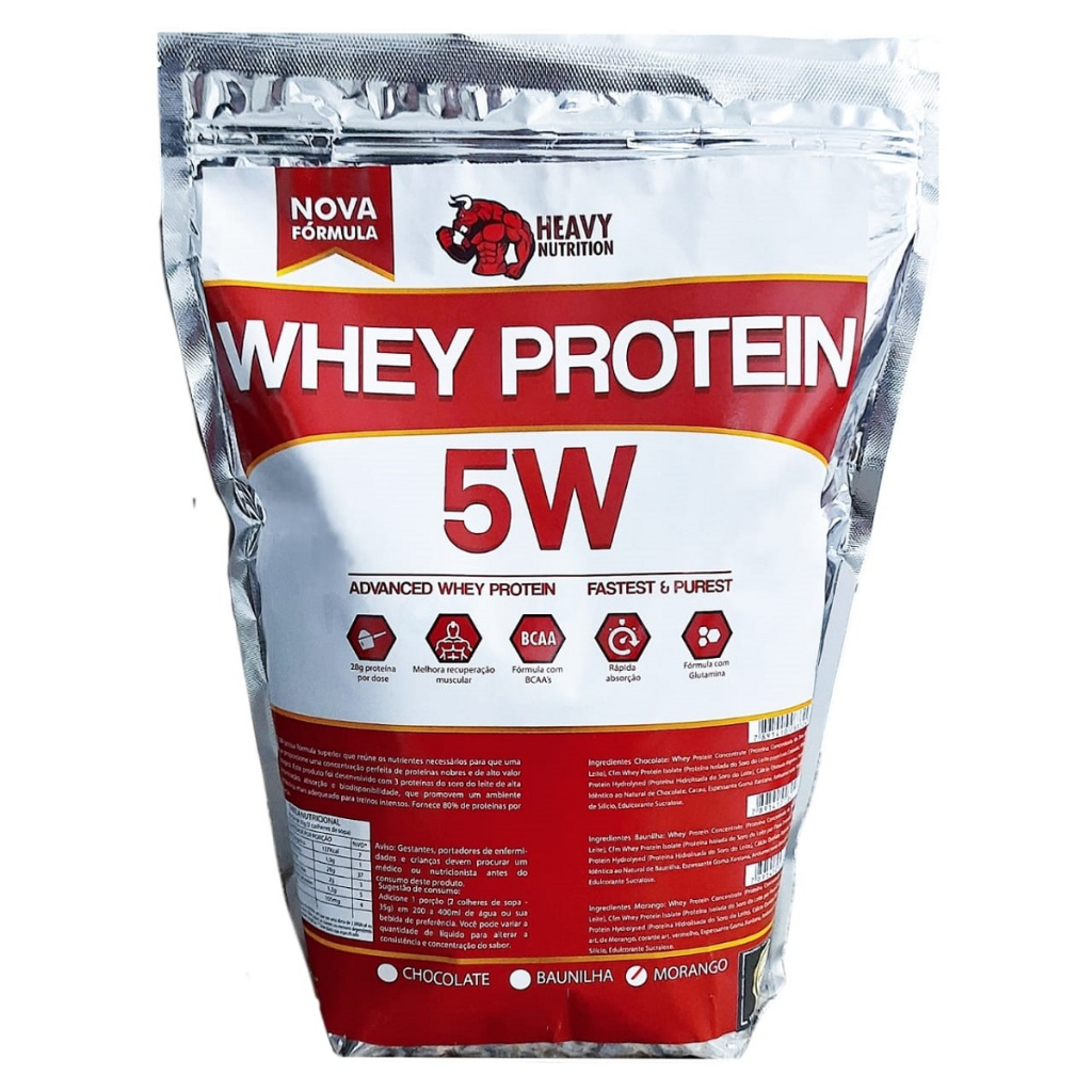 Whey Protein 5w Proteína Isolada Concentrada Heavy Nutrition 2000g