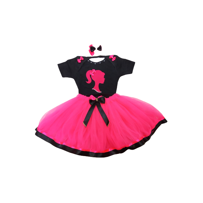 Conjunto Barbie com saia de tutu para aniversário