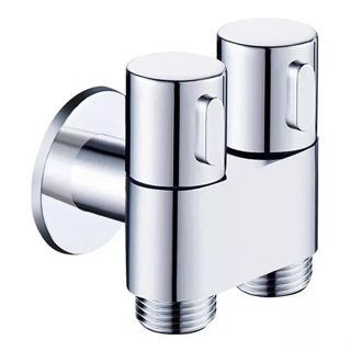 Registro Duplo Metal Cromado Para Ducha Higiênica Com ¼" Volta