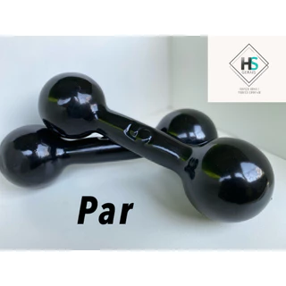 Par de Halter Emborrachado 1 a 5kg Bola - Peso de academia