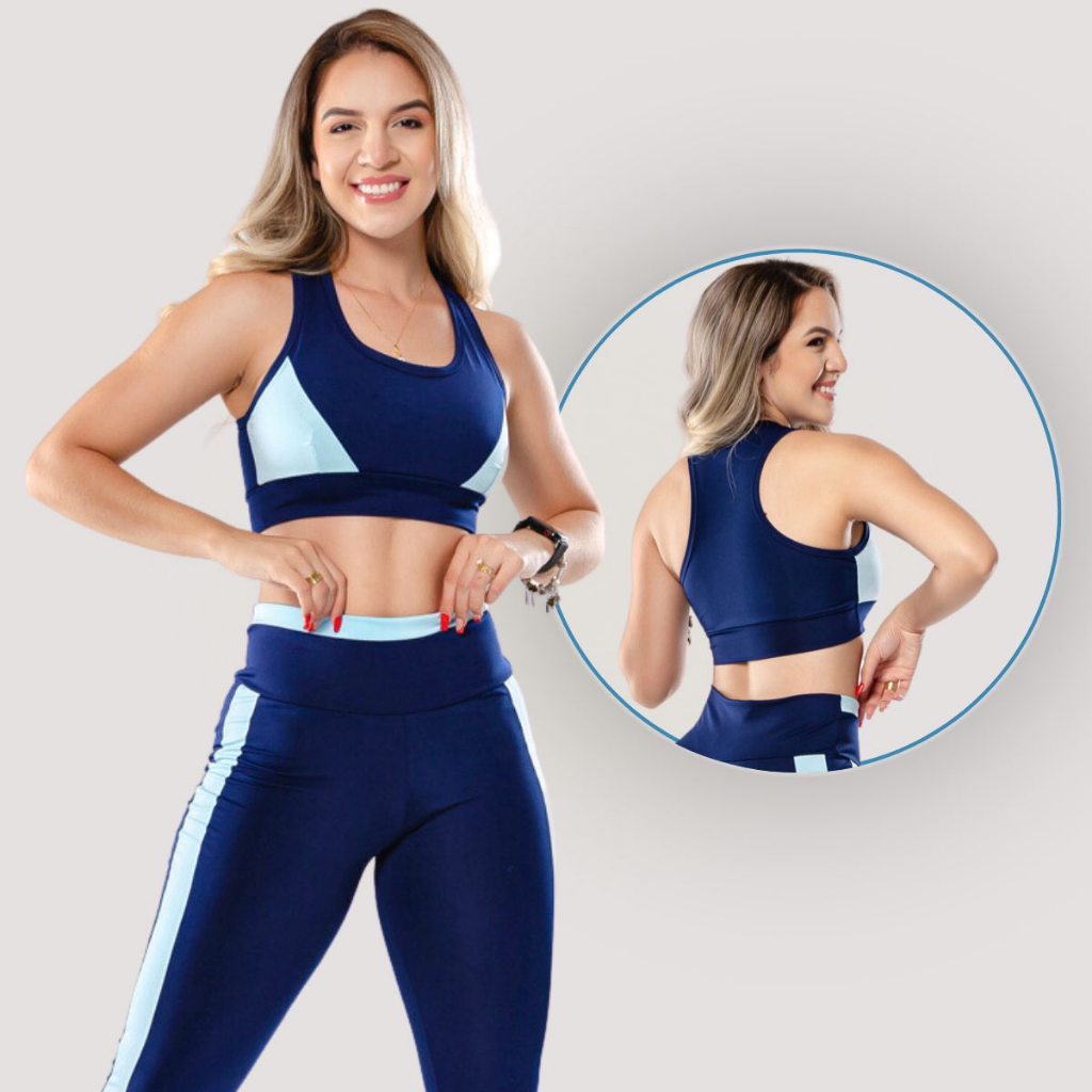 Conjunto Academia Feminino Premium Legging + Top - Academia, Conjunto ...
