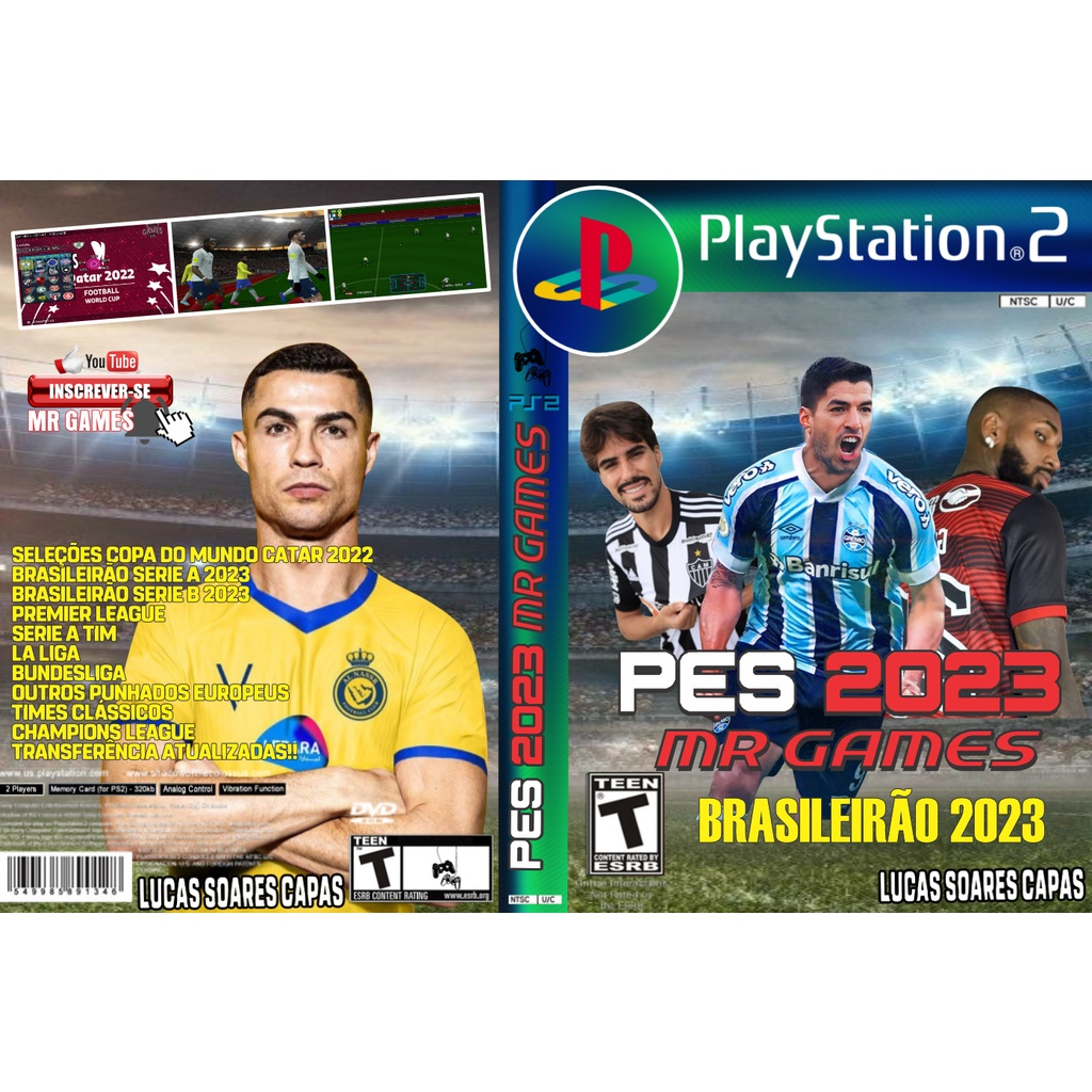 3 jogos de futebol pra Play 2 com capa