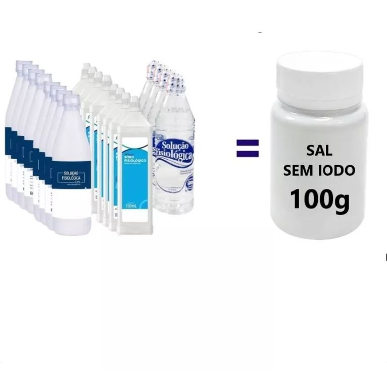 Sal P/ Lavagem Lavador Nasal Natural, Sinusite, Rinite 100g