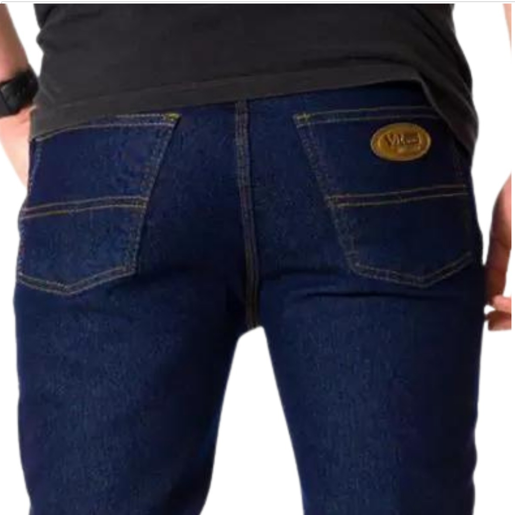 Calça Jeans Masculina Tipo Slim com Elastano
