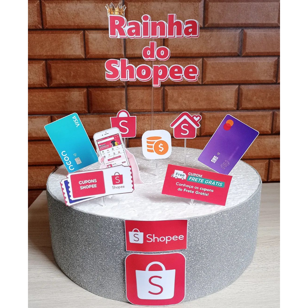 Topo de Bolo Rainha da Shopee | Shopee Brasil