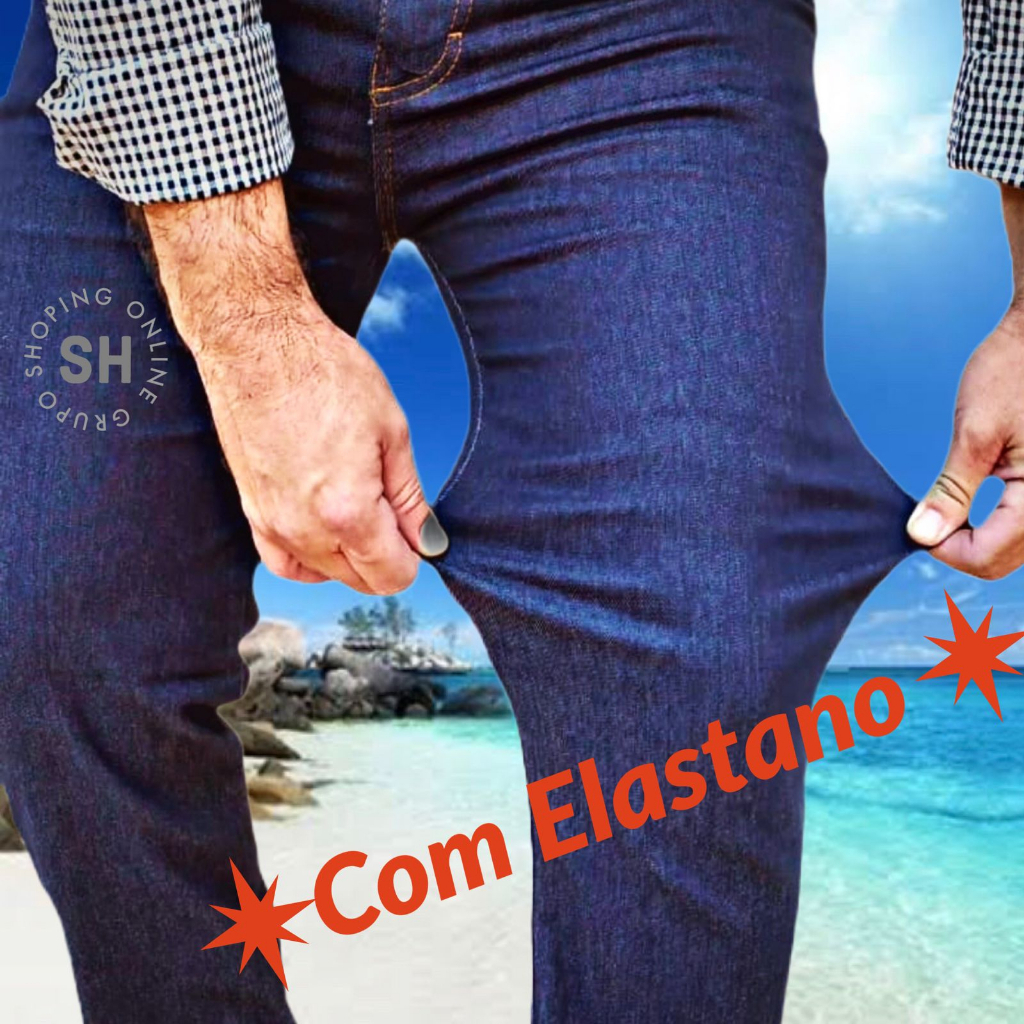 Calça Jeans Elastano Direto da Fábrica Masculina