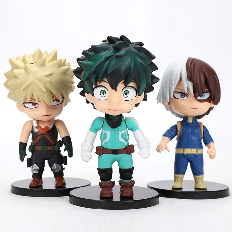 Action figures Boku no hero academia Midoriya Todoroki Bakugo