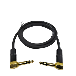 Cabo P10 Stereo X P10 Stereo 30cm - Balanceado - 90 graus em L.
