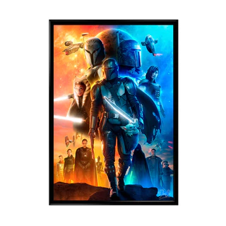 Quadro Decorativo Star Wars Jedi Skywalker Guerra nas Estrelas The Mandalorian Filme