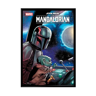 Quadro Decorativo The Mandalorian Série Star Wars Jedi Skywalker Guerra nas Estrelas Filme