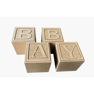Cubo Baby 20x20 Decoração Cha Revelação Mdf