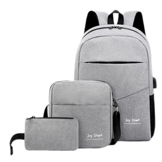 Kit Mochila Masculina Escolar Notebook Bolsa Transversal Masculina Necessaire