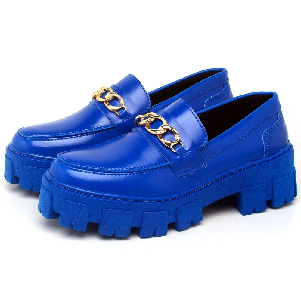 Sapato Mocassim Dubuy Oxford Feminino Azul Still Correntes Sapato Mocassim Dubuy Oxford Feminino Azul Still Correntes