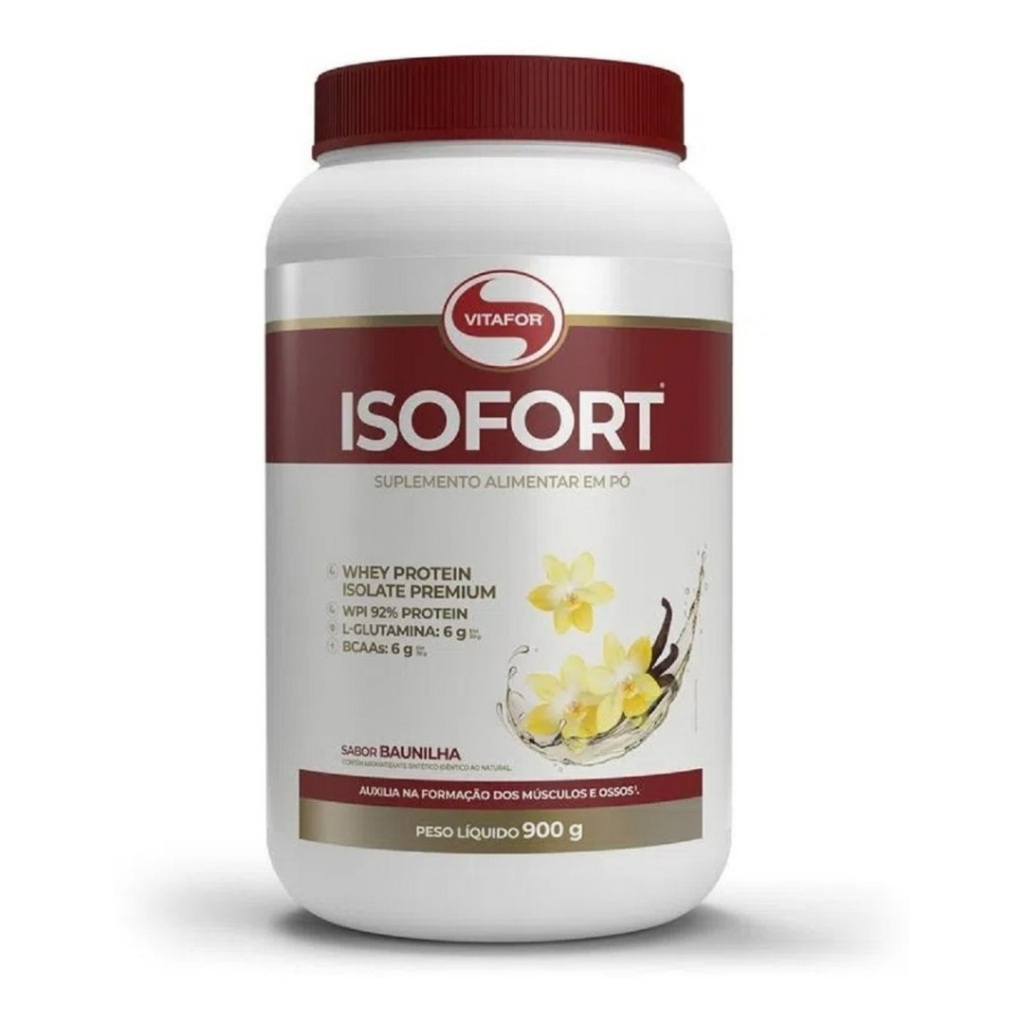 Isofort Whey Protein Isolada – 900g Vitafor – Todos os Sabores