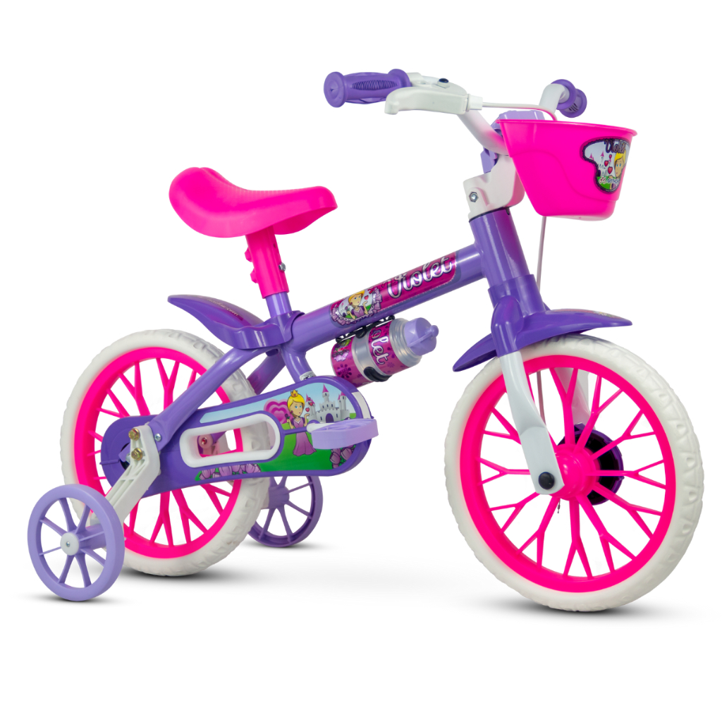 Bicicleta Super Fort com Garupa Aro 26 Violeta - Colli Bike