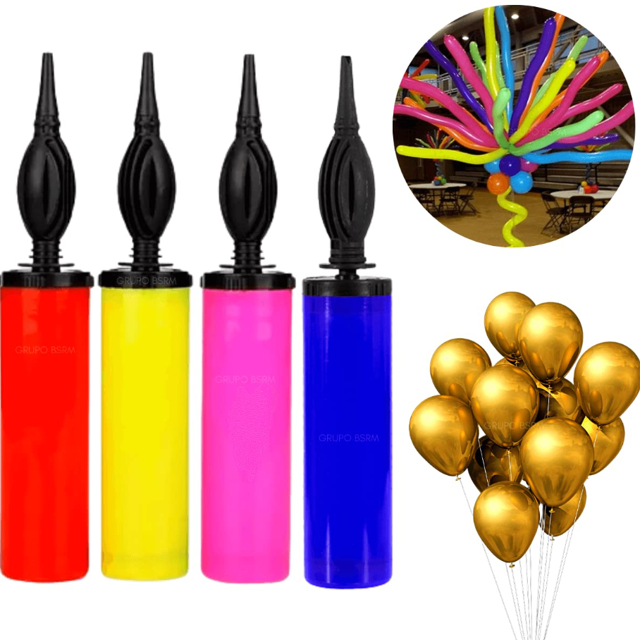 Bomba Manual De Encher Bexiga Inflador Balão Para Festa Aniversário ...