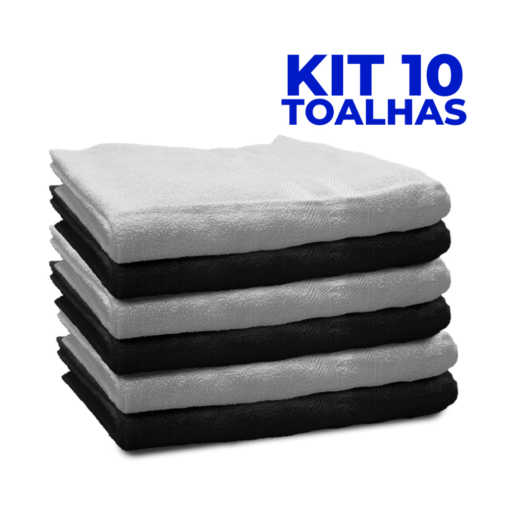 Kit 10 Toalhas para Salão de Beleza Grossa Grécia 45x70cm