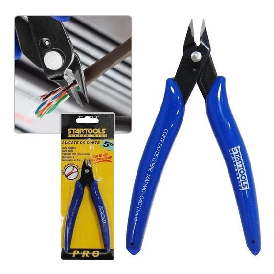 Alicate de Corte Diagonal Rente Precisão Eletronico Decapador fio de Cabo Emborrachado
