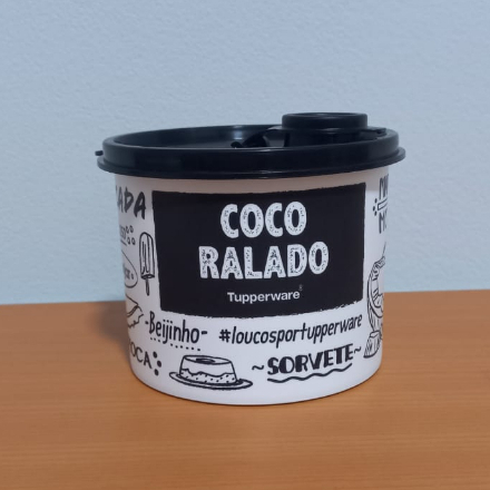 Pote Redondo PB para Coco Ralado Tupperware com Dosador 500ml | Shopee ...