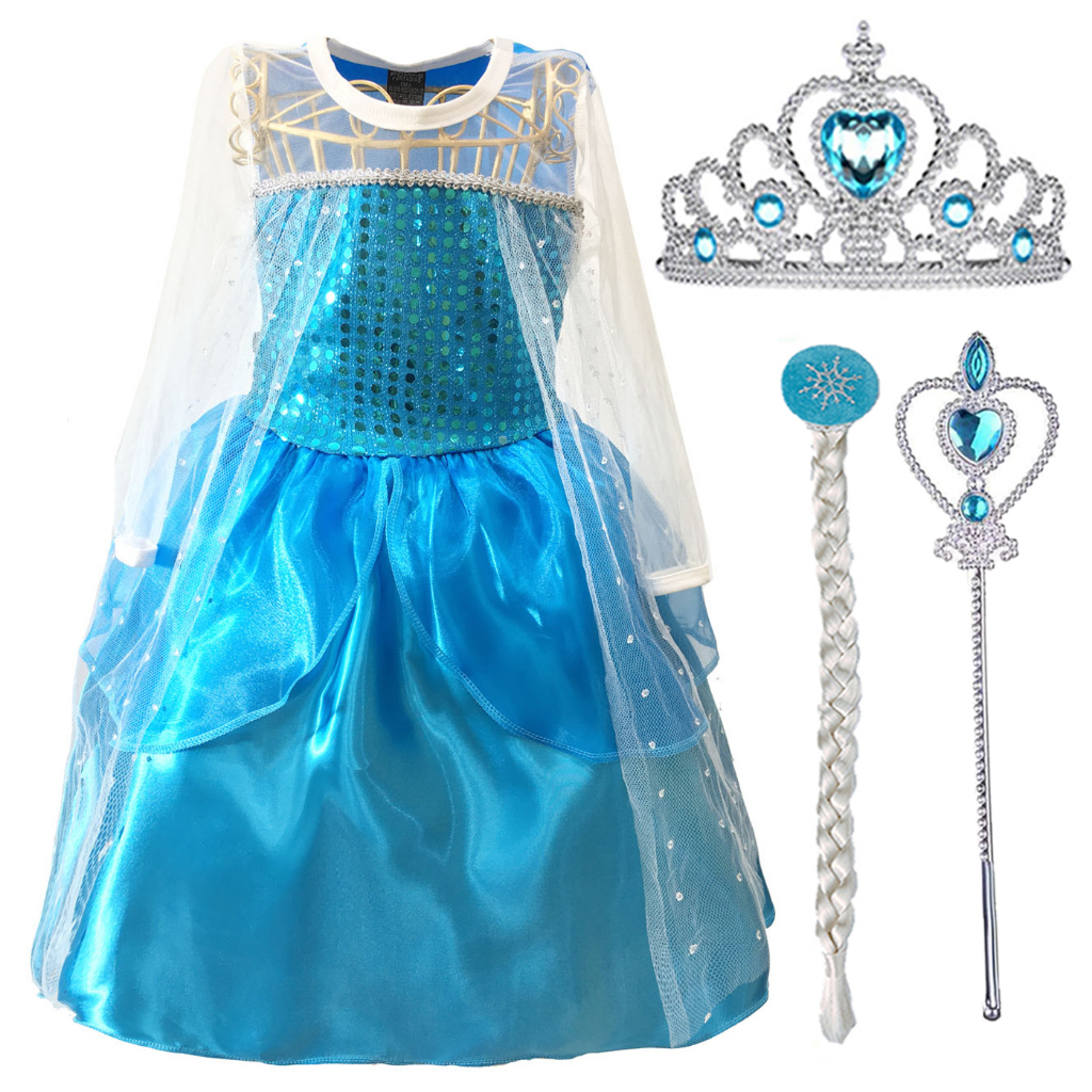 Fantasia Frozen Elsa Ana Vestido Princesa do Gelo | Shopee Brasil