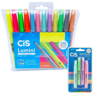Marca Texto CIS Lumini com 4, 6, 8 ou 12 Cores