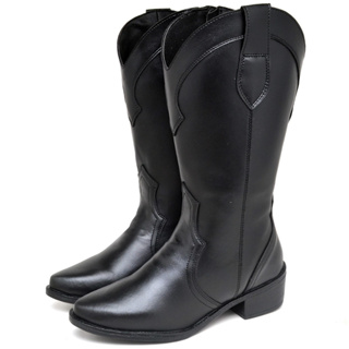 Bota Country Dubuy Feminina Western Cano Medio Preto Fosco 1703FG