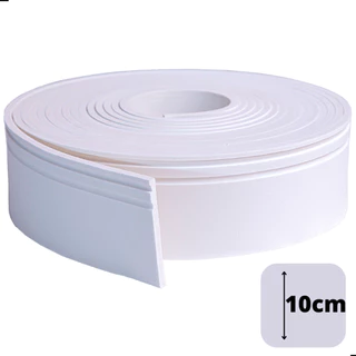 Rodapé Roda Meio Autocolante Flexível Eva 10cm x 8mm Boiserie painel ripado roda pe ( valor por metro) Modelo 10c2F