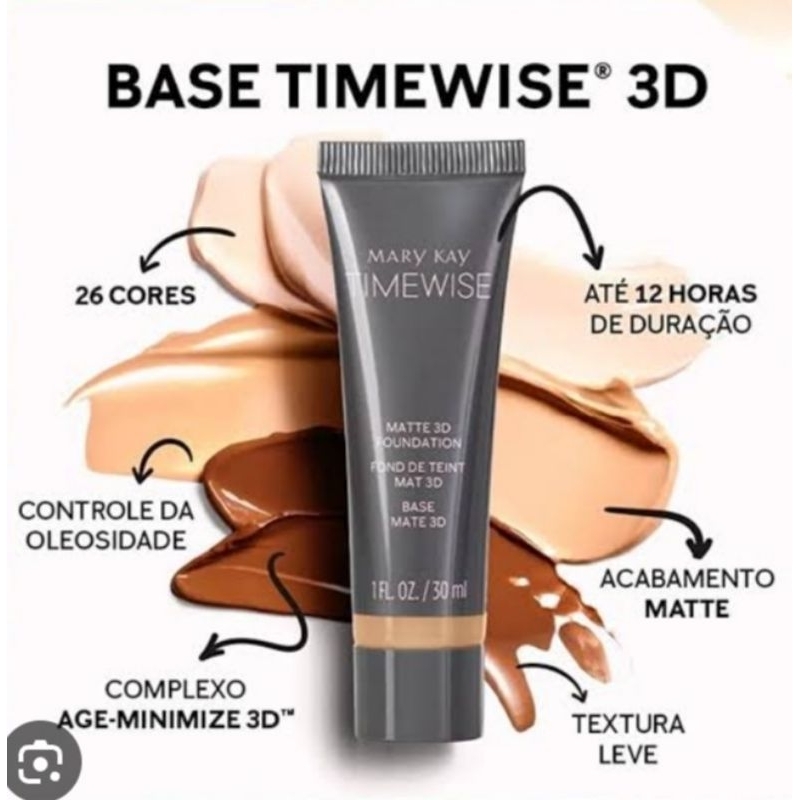 Base Timewise 3D Mary Kay 30 Ml Cor: Ivory C100 | Shopee Brasil