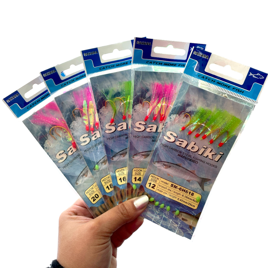 Sabiki (Anzol) Para Pesca Sahara Maruseigo Penacho - Tamanhos E Cores - Foto 8