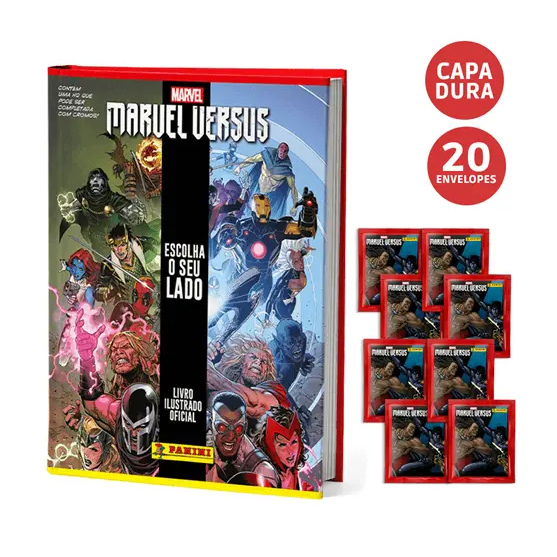 livro ilustrado capa dura Marvel Versus + 20 envelopes | Shopee Brasil